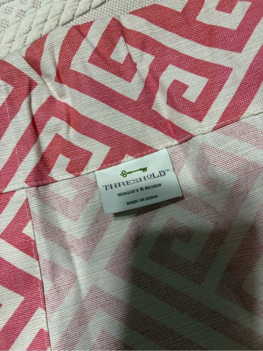 NWOT Threshold pink geo drapery panel 100